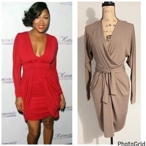 BCBGMaxAzria Tie Neck Dress - As seen on TV